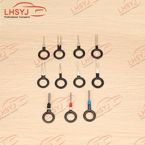 11pcs Car Radio Terminal Removal Kit Wiring Crimp Connector Pin Extractor Puller Terminal Repair Professional Metal Tools