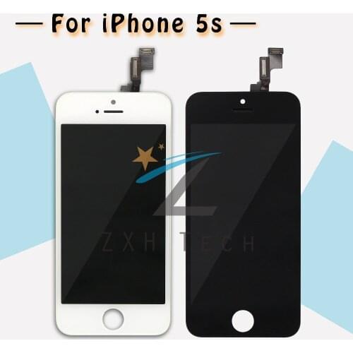 20 PCS/LOT For iPhone 5S AAA LCD With OEM Front Glass Assembly Replacement Screen Repair Free DHL Shipping