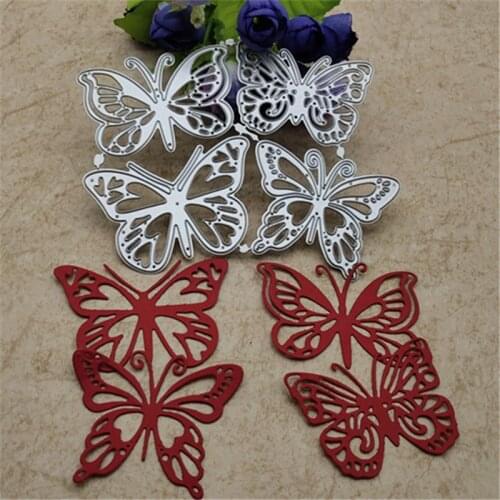 4pcs butterfly Craft Metal stencil mold Cutting Dies decoration scrapbook die cuts Album Paper Craft Embossing DIY Card Crafts