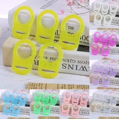 5Pcs/pack Baby Dummy Pacifier Holder Clip Adapter For Ring Silicone Button Multiple Colors To Choose