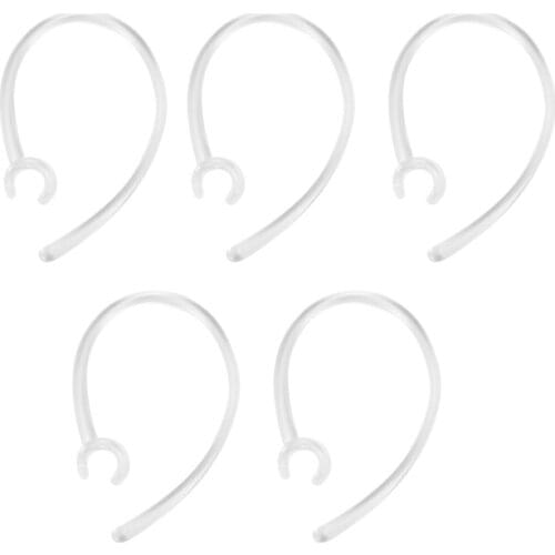 5x Universal Small Clamp Bluetooth Ear Hook Loop Clip Replacement Clear