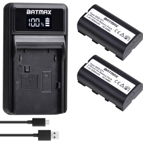 Surveying battery GEB211 GEB212 2600mAh +LED USB Charger for TPS1200,ATX1200,GPS1200,GRX1200,RX1200,TC1200 total station