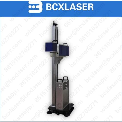 Big discount 10w20w30w online flying date code fiber laser marking machine on production line