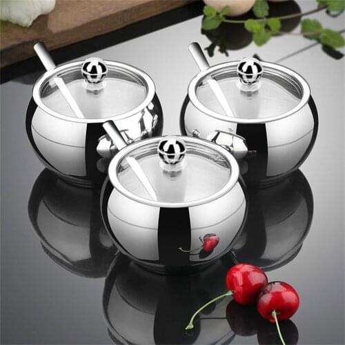KKOOYY Sugar Bowls Stainless Steel