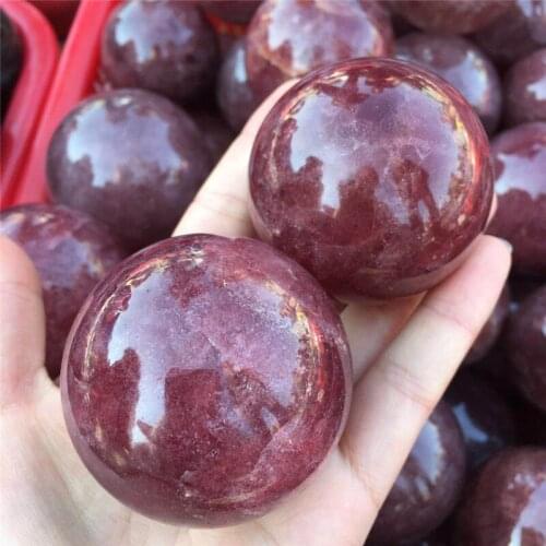 Beautiful Natural Strawberry Quartz Crystal Ball mineral crystals quartz crystal ball healing stones