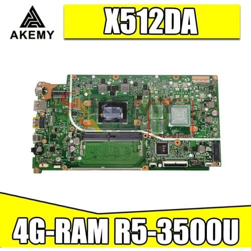 X512DA Motherboard For Asus X512DA F512DA X512D F512D X512DK Laptop Motherboard W/ 4G-RAM Ryzen 5 3500U CPU