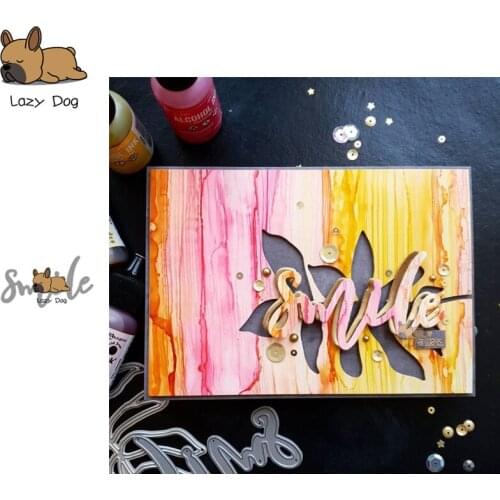 Smile Word Letter Metal Cutting Dies Scrapbooking Stencil DIY Decorative Craft Embossing Die Cuts Card Making New Dies For 2020