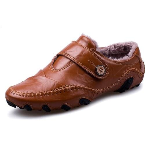 Mens Casual Shoes British Style Moccasins Genuine Leather Flats Zapatos Hombre Loafers Footwear Men Winter&Sping Chaussures