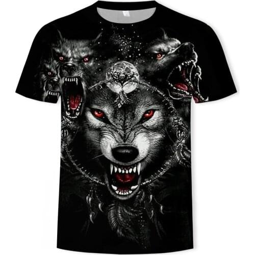 Summer 2021 3D printed mens T-shirt short-sleeved casual quick-drying Harajuku street fashion personality