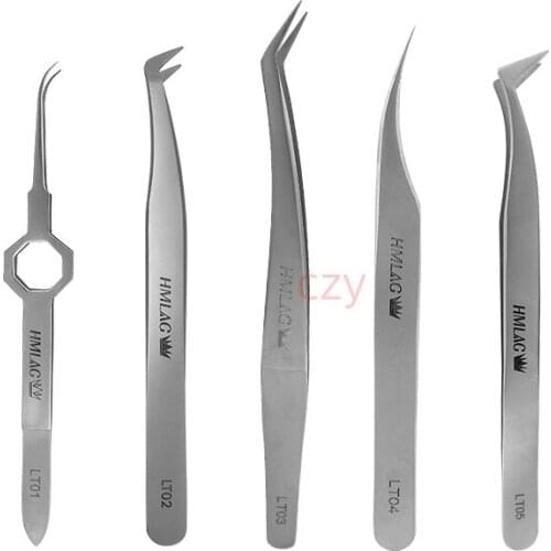 Eyelash grafting tweezers tool High precision elbow tweezers Camellia tweezers special tools for eyelash planting