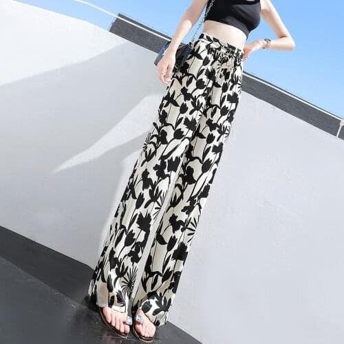 2021 News Trousers Womens Wear Spring And Summer Full Length Fashion Popular Loose High Waist Wide Leg Pants Female