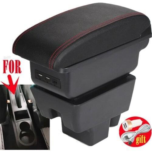 For Skoda RAPID Armrest Retrofit For VW Polo 2020 Car Armrest box Center Storage box car accessories Interior with 3USB