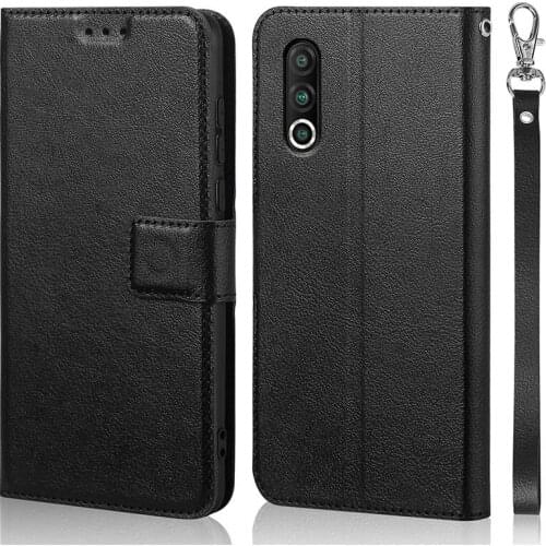Shockproof magnetic Case for Meizu 16S Pro Phone Case flip leather Case Mobile silicone Shell Cover with card slots