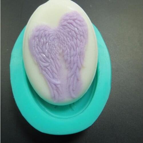 QT0099 wings Handmade Oval Soap Mold Candle Silicone Mould Soap Molds Soap making Moulds aroma stone Mould resin clay moulds