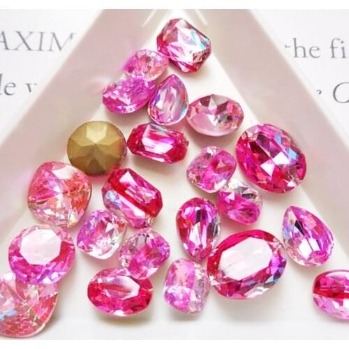 Rhinestones Glass Fancy Stone Nail Art Diamond nails parts crystals decorations Drop Shape Circular Geometry Accessories Jewelry