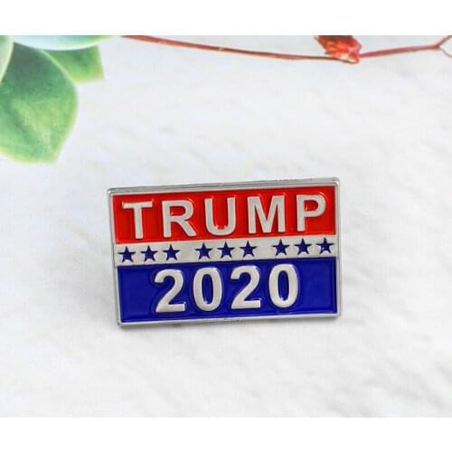 TRUMP 2020 Symbol Badge Coupon Star Admission Tickets Cool Poker Brooch Coat Jackets Backpack Lapel Pins Movie Fans Gifts