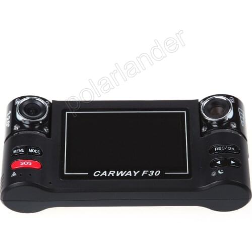 2.7 inch LCD Free Shipping Car DVR video Recorder camcorder 120 degree Wide Angle dual Lens SOS Emergency Night Vision