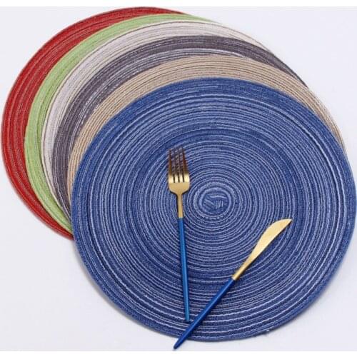 1Pc Round Placemat For Table Insulation Table Mats Kitchen Accessories Home Decor Non Slip Coaster Dining Table Decor