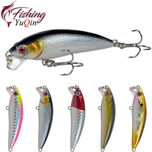 1pcs Minnow Fishing Lure 6cm/5.5g 3D Eyes Crankbait Wobbler Artificial Plastic Hard Bait Fishing Tackle