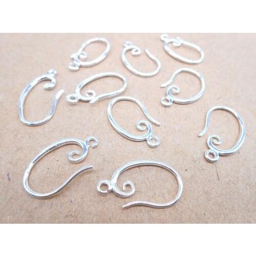 10X Wholesale DIY production jewelry accessories earrings found silver earrings accessories butterfly shape crystal hand buckle