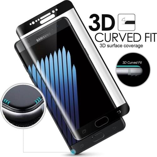 100pcs 3D Note 8 tempered glass screen protector For Samsung Galaxy S8 Plus note 9 full cover glass protective film curved edge