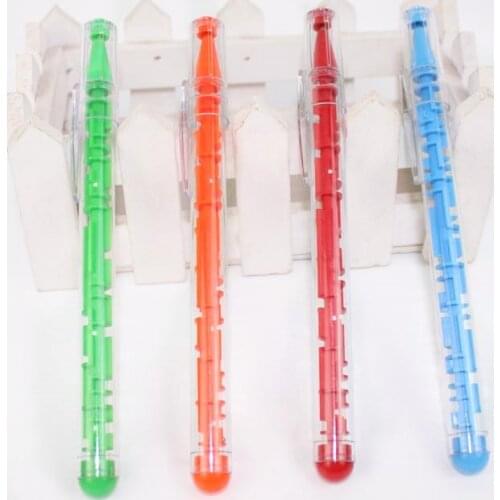 100 PCS/lot Random Colours Supply Maze Labyrinth Toy Pen Fun Maze Pen Wholesale Puzzle Pen Blue Ink Maze Ball Pen for Kids