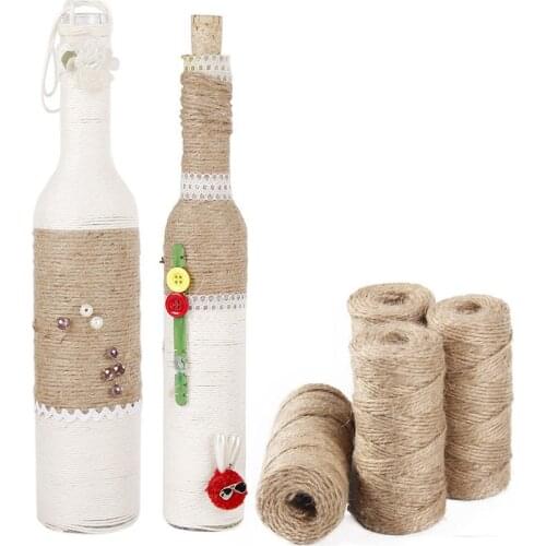 2mm*100m/roll Hemp Linen Cords Rope To Tie Burlap Twine Rope String DIY Craft Decoration Cuerda Yute Corde Chanvre Linen webbing