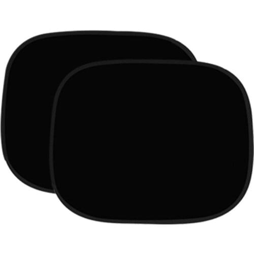 2Pcs Blocking Static Rear Window Sunshades Cover Mesh Visor Shield Black Side Car Sun Shades Screen Interior UV Protection