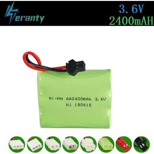 2400mah 3.6v Rechargeable Battery For Rc toys Cars Tanks Robots Gun NiMH Battery AA 3.6v 700mah Batteries Pack For Rc Boat 1PCS