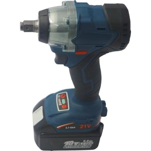 18V 6.0AH Lithium-Ion Battery 18V Cordless Impact Wrench Brushless 4 Speed 1/2” Automatic Power Tool for Car Tyre Scaffolding