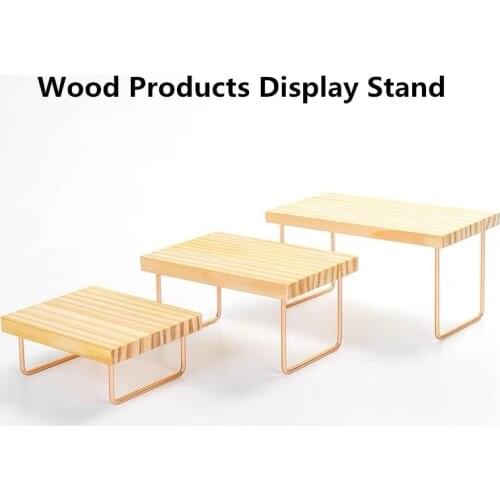 3 Sets Clear Thickness Acrylic Jewelry Table Display Rack Stand Riser Shelf Showcase Fixtures