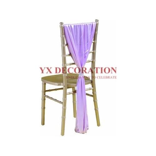 Hot Sale 10pcs Sold 70x140cm Ice Silk Chiavari Sash Chair Cap Hood Cover For Wedding Banquet Decoration