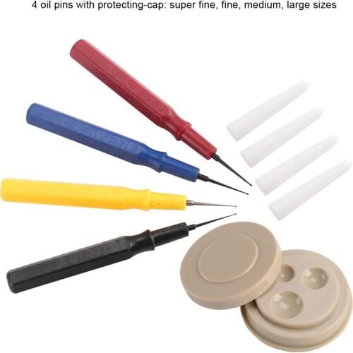 Bulk Watch Oiler Applying Lubricants Tool Oiler Set 1 Oil Cup+4 Oil Pens Kit Plastic Watchmaker Watch Repair Maintenance Tool
