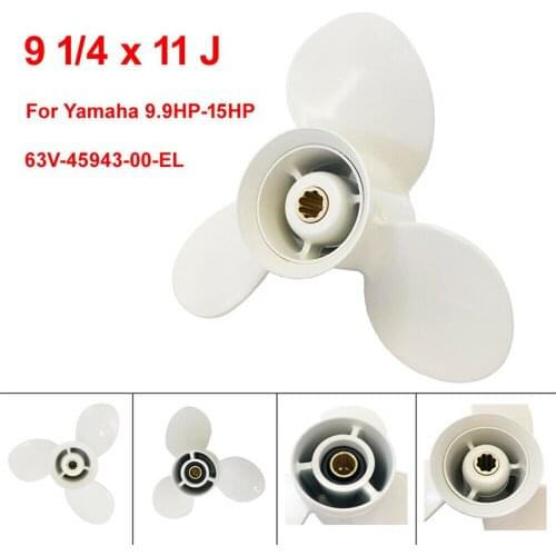 Aluminum Boat propeller 63V-45943-00-EL 9 1/4x11-J For Yamaha 2 stroke 9.9HP 15HP propeller for yamaha 4 stroke 15HP 20HP