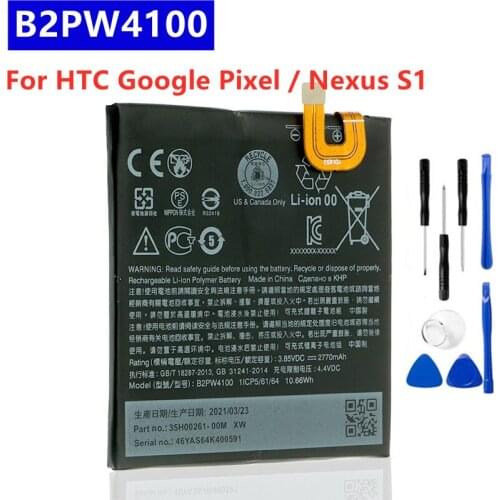B2PW4100 2770mAh Original Replacement Battery For HTC Google Pixel / Nexus S1 Batteries Batteria + Free Tools