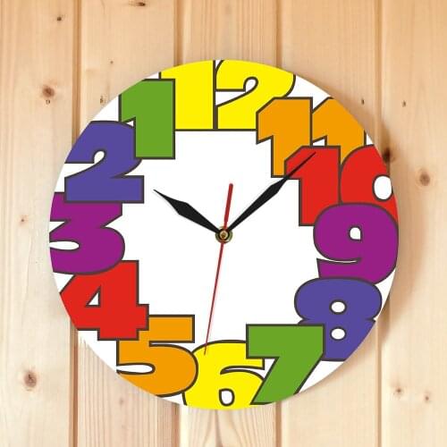 Big Numbers Backwards Wall Clock Silent Run Counterclockwise Wall Clock Modern Design Easy To Read Hanging Watch Home Decor Gift