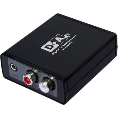 Digital to Analog Audio Converter Amplifier multichannel S/PDIF or TOSLINK digital audio to standard L/R analog audio