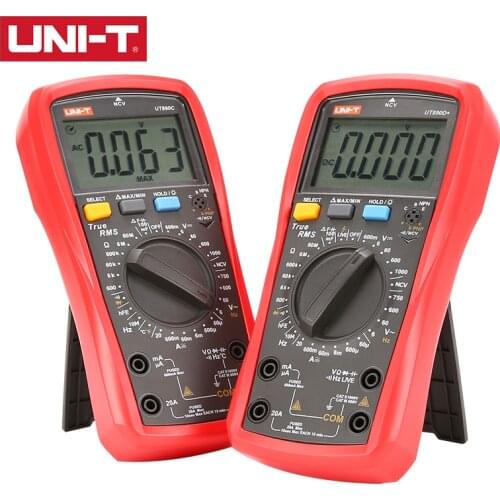 UNI-T UT890C/UT890D+ Digital Multimeter 6000-Count True RMS LCD NCV Continuity Measurement Acousto-optic High Voltage Protection