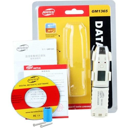 DHL/Fedex 5PCS Temperature Humidity Data Logger GM1365 Temperature And Humidity Recorder Detector Data Recording Instrument