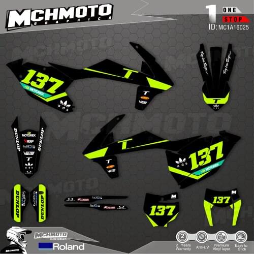 MCHMFG Customized Team Graphics Backgrounds Decals Custom Stickers For17-19EXC 16-18SX-F
