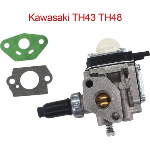 Carburetor W/ 2Pc Gasket For Trimmer Bushcutter Kawasaki TH43 TH48 Weed Eater Gasoline Air Mechanical Device Increase Horsepower