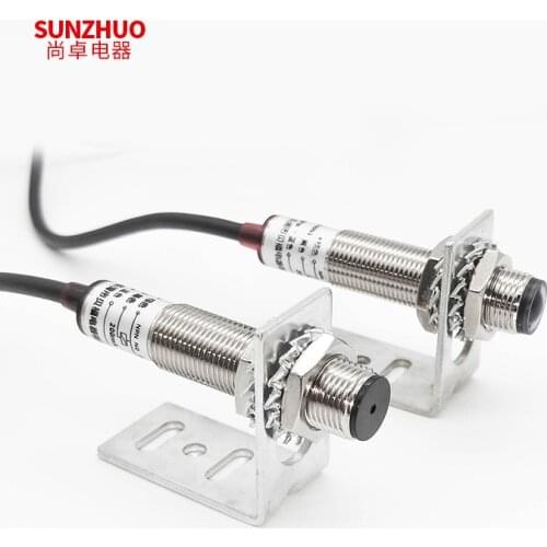 M12 Laser On-beam Photoelectric Switch Sensor, Long-distance Infrared Sensor 20 Meters Adjustable E3F-20C1/2L