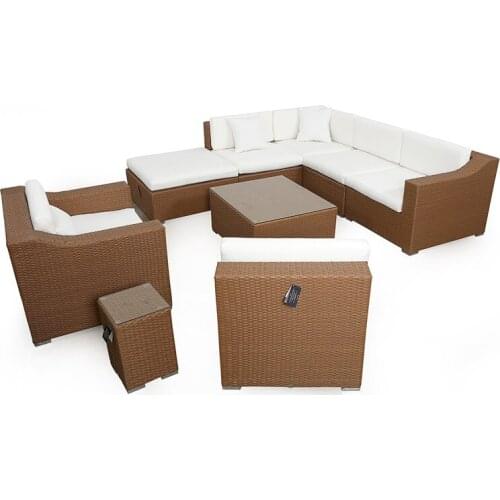 2017 hot sale promotion outdoor classic wicker sectional european style sofa l shaped design