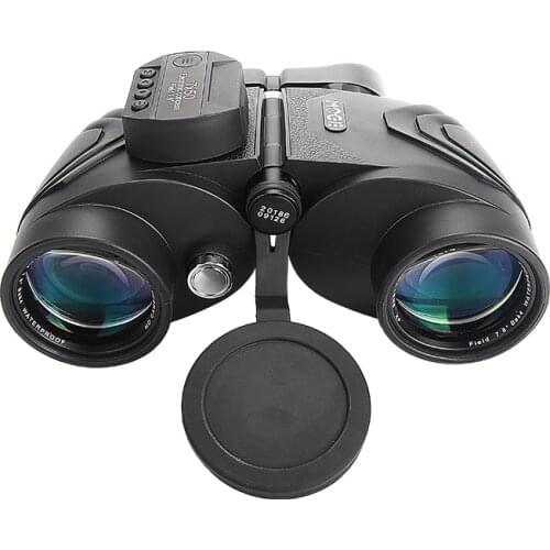 7X50 Powerful Binoculars With Electronic Compass Military Telescope Waterproof And Anti-Fog For Hunting Camping equipment