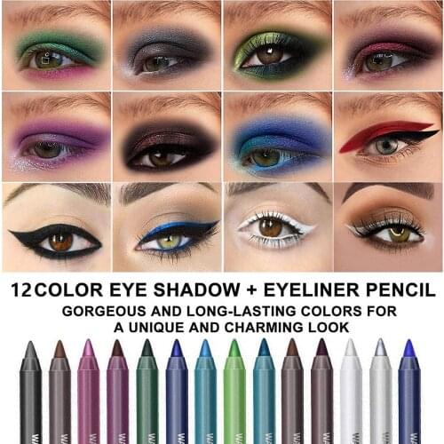 14 Colors Eyeliner Pen Set Pearl Eyeliner Kit Metallic Pencil Glitter Eyeliner for Women Eye Liner Professional Eye Makeup Set