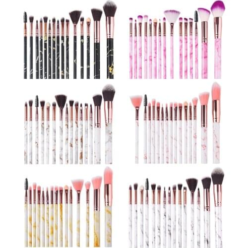 NEWCOME 5-20pcs Makeup Brushes Soft Cosmetic Powder Foundation Eye Shadow Brush Plastic Handle Makeup Tools