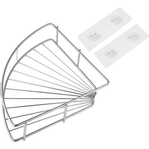 New Bathroom Shelf Shampoo Holder Shower Shelves Wall Mount Kitchen Storage Basket Cosmetic Rack Home Organizer Bath Accessories