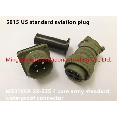 Original new 100% MS3106A-22-22S 4 core 5015 U. S. standard aviation plug army standard waterproof connector