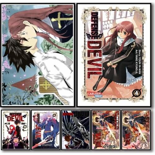 Anime DEFENSE DEVIL Posters And Prints Cartoon Wall Art Canvas Painting Nordic Modern Style Pictures Living Room Home Decor