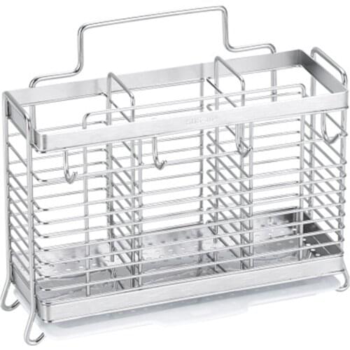 Big deal Kitchen Hanging Stainless Steel Chopsticks Spoons Fork Cutlery Holder Organizer Rack Drainer Storage